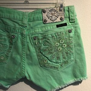 Green Miss Me Shorts- Size 28